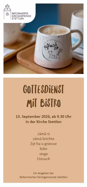 Gottesdienst mit Bistro - Bild Flyer I - 13.09.26